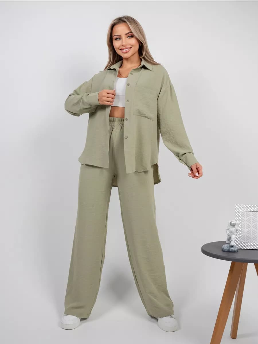 Костюм рубашка с брюками оверсайз