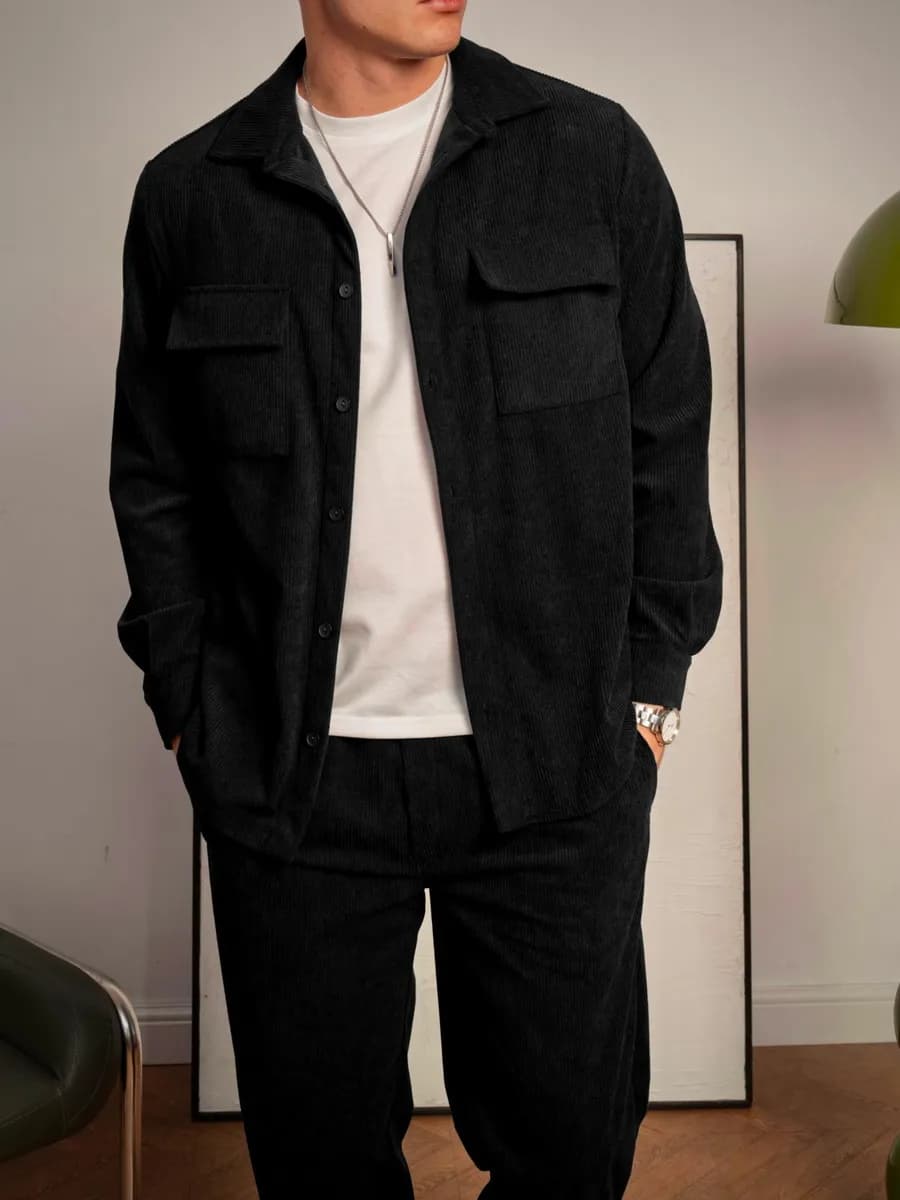 Вельветовый костюм с рубашкой