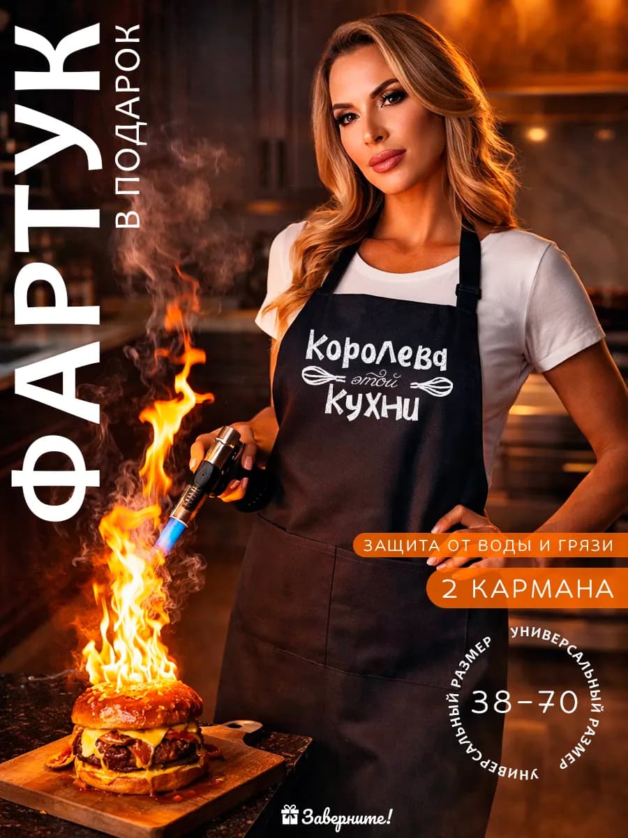 Кухонный фартук подарок женщине