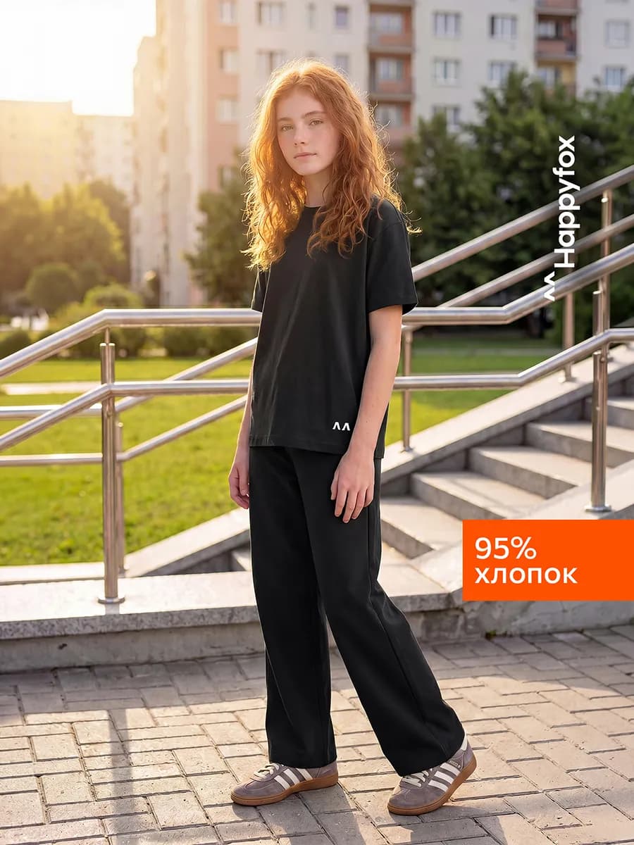 Костюм с брюками палаццо летний детский хлопковый