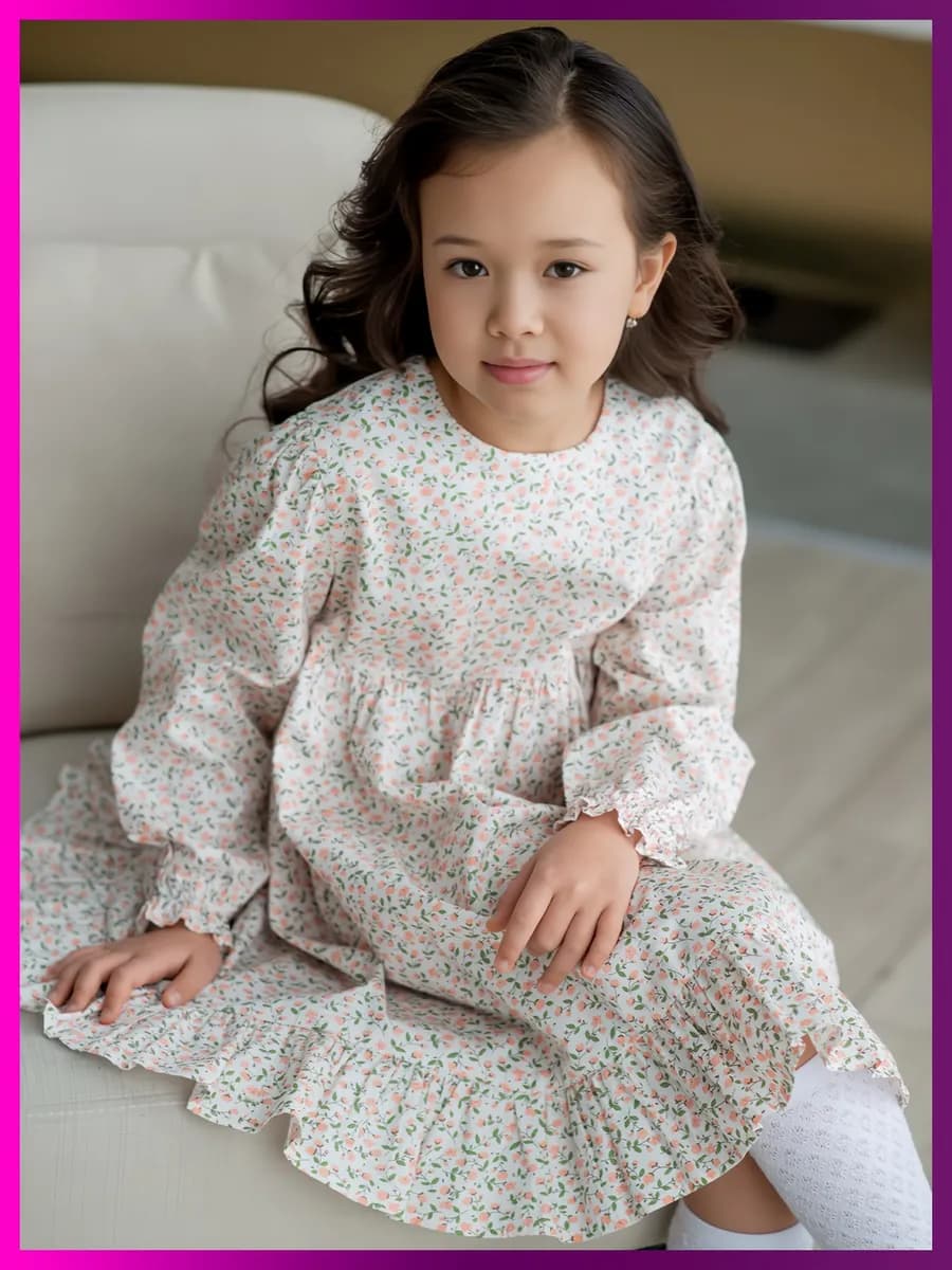 Платье в садик нарядное повседневное хлопок