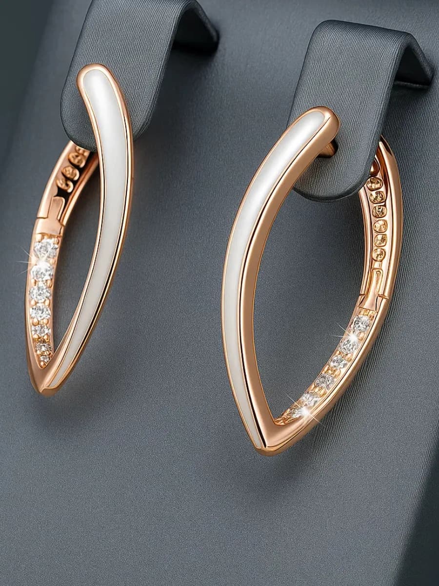 Серьги бижутерия позолоченные вечерние украшения