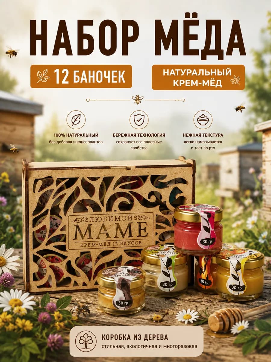 Подарок маме мед суфле на день матери 10 вкусов