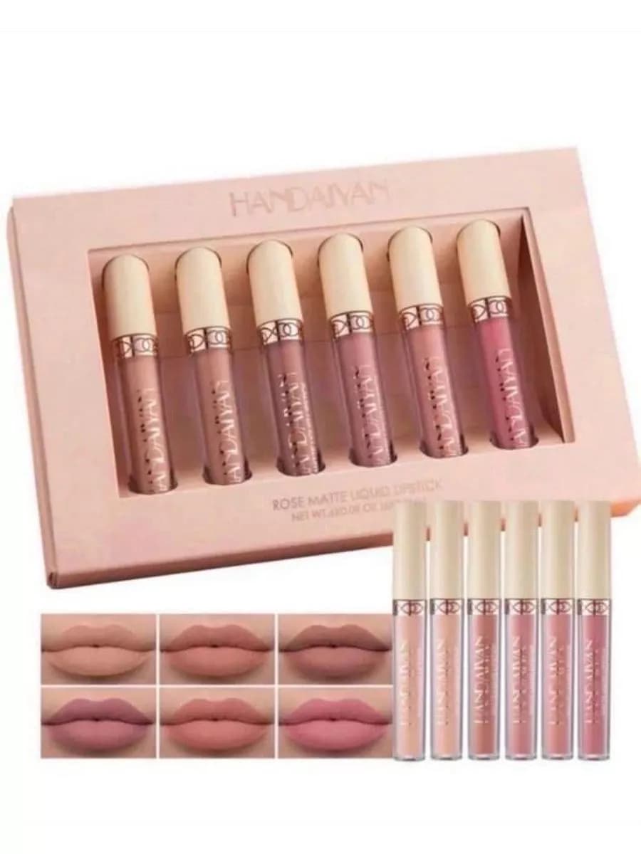 Набор жидких матовых помад для губ 6шт