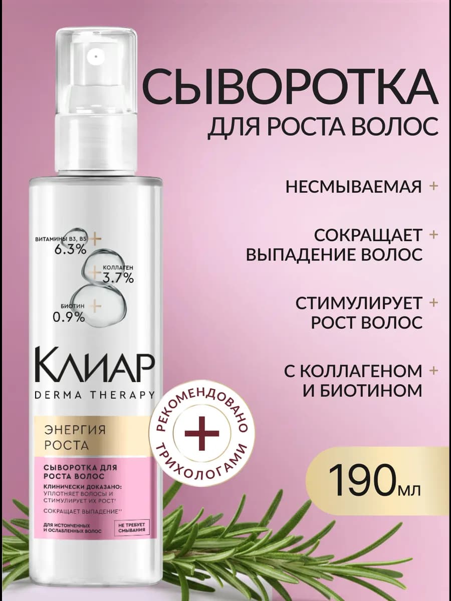 Сыворотка для роста волос и густоты несмываемая
