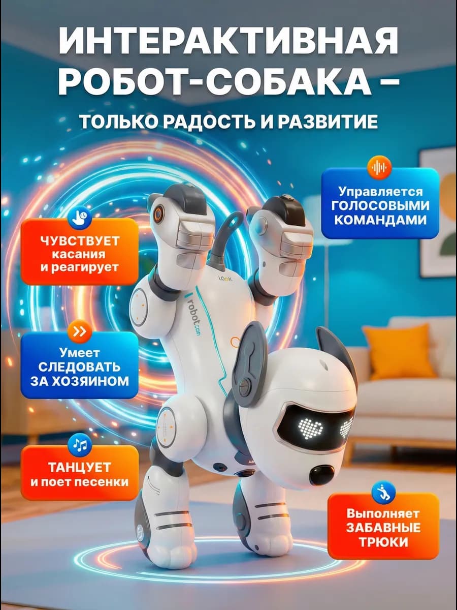 Робот собака игрушка интерактивная на пульте управления
