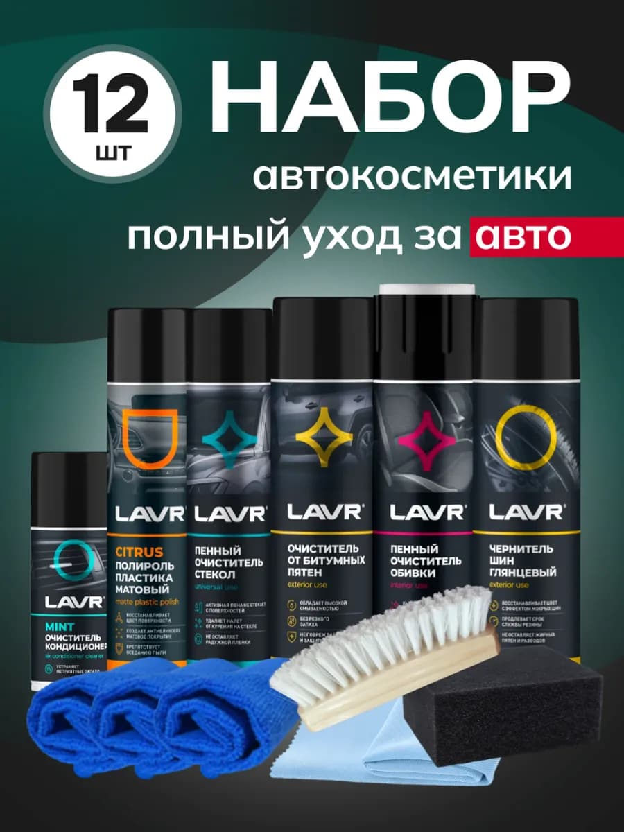 Набор автохимии с пенными очистителями для детейлинга