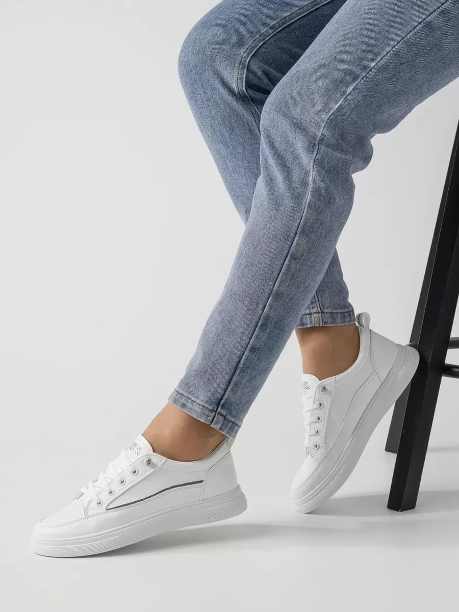 Кеды женские белые Кроссовки осенние - фото 1