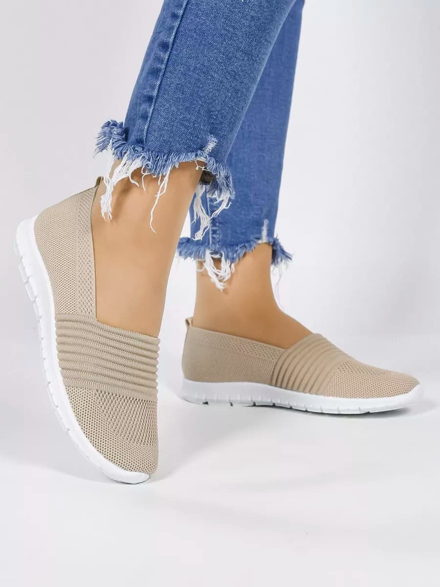 Балетки тканевые слипоны дышащие кеды