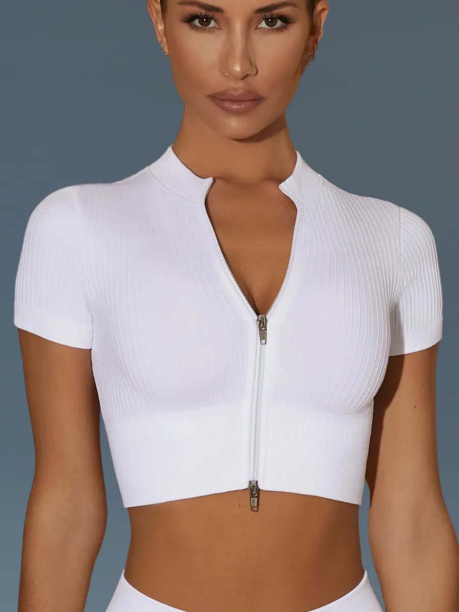 Кроп топ спортивный бра для фитнеса - фото 1