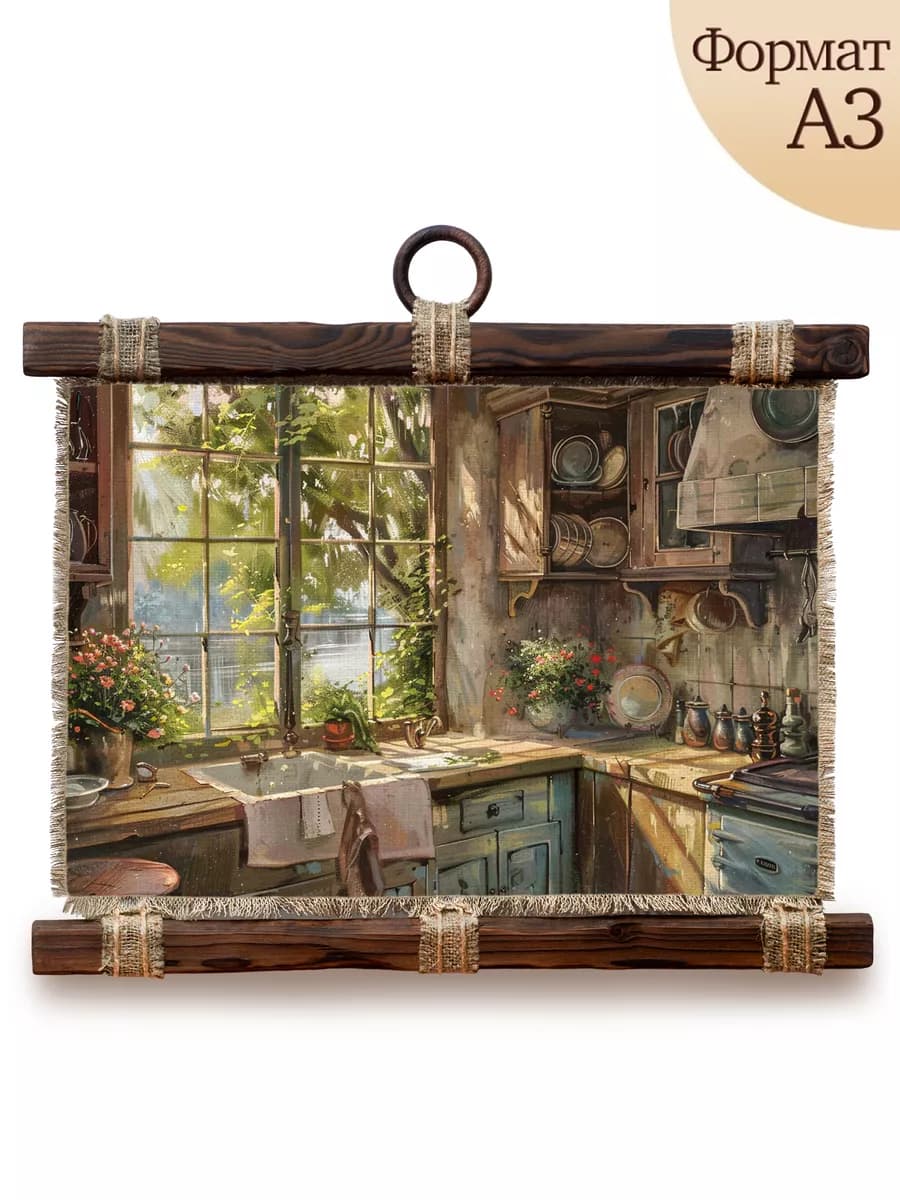 Декор на стену для интерьера и уюта дома Лето на кухне А3