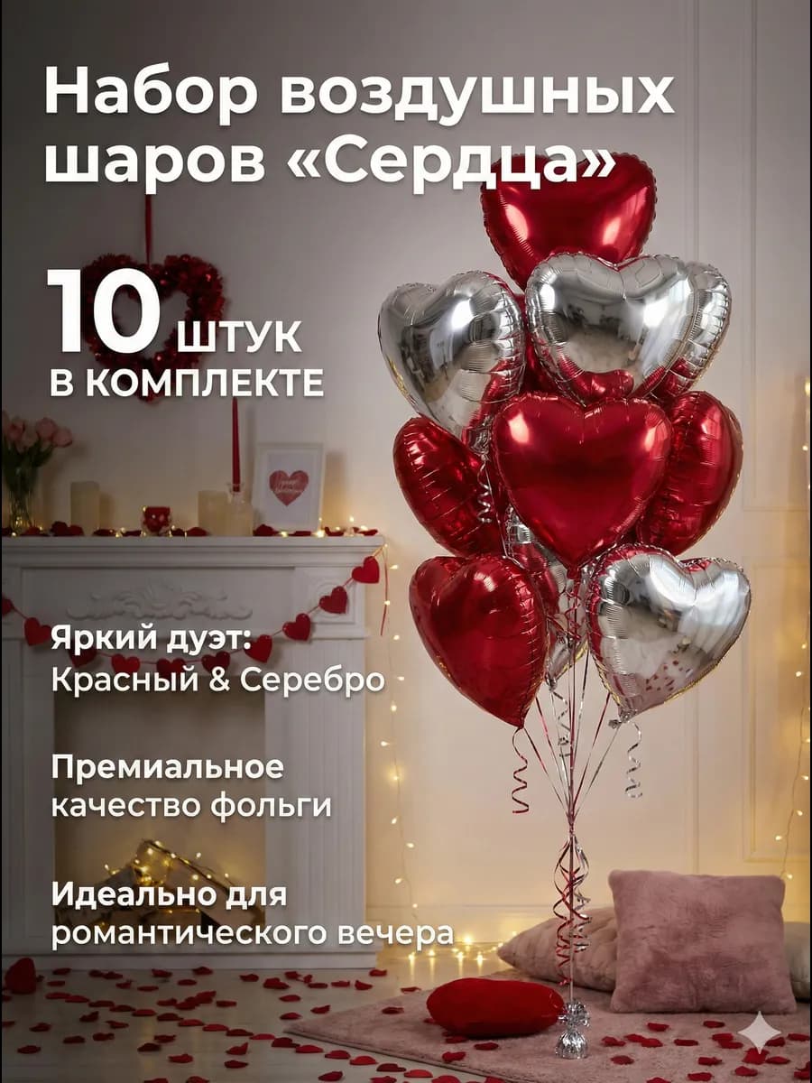 Набор шаров Сердца