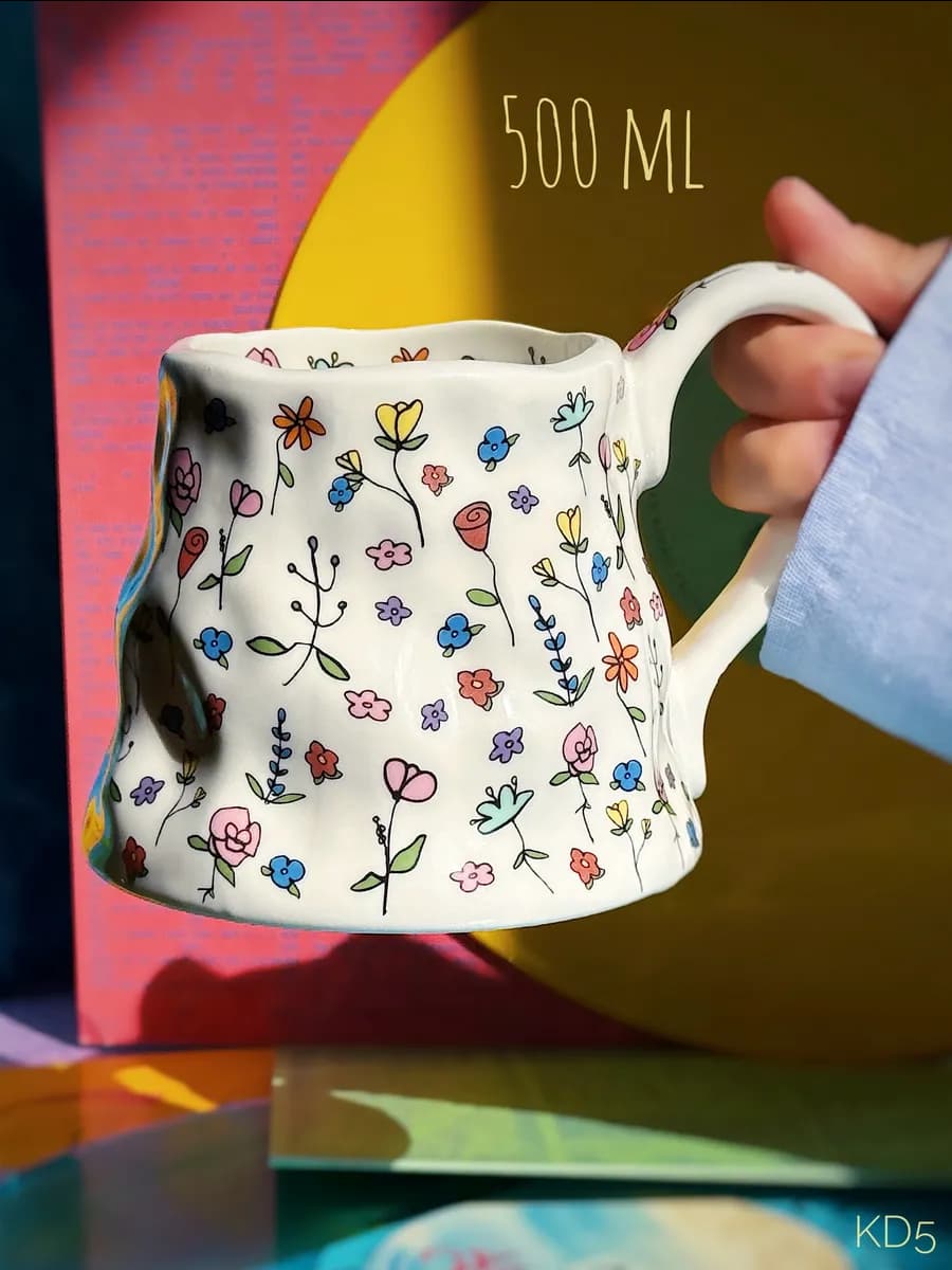 Большая керамическая кружка для чая и кофе 500 мл