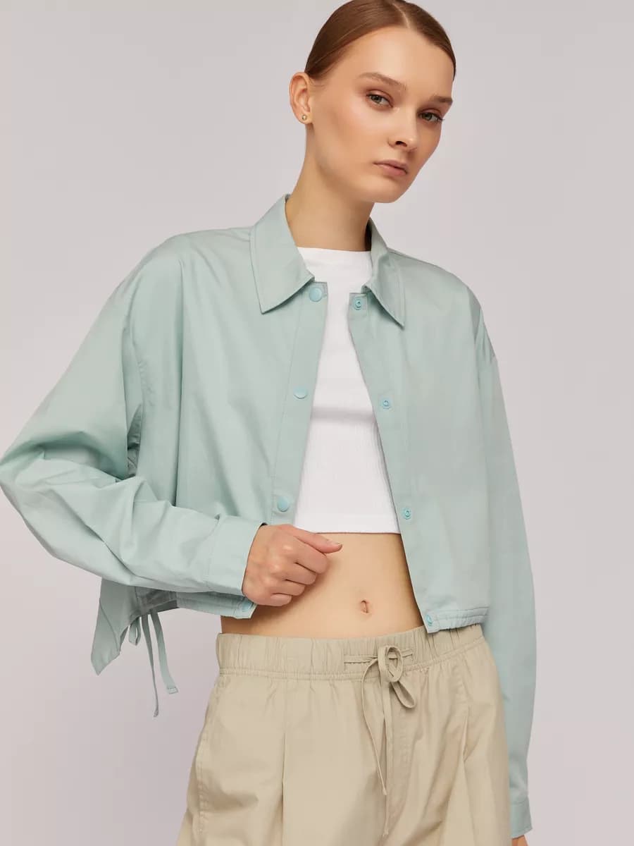 Женская блузка из хлопка на кулиске