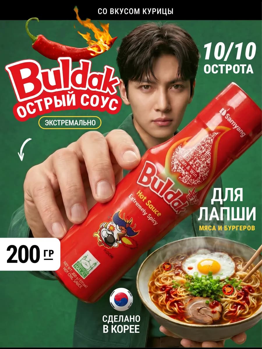 Острый соус Бульдак Экстремал 200 мл