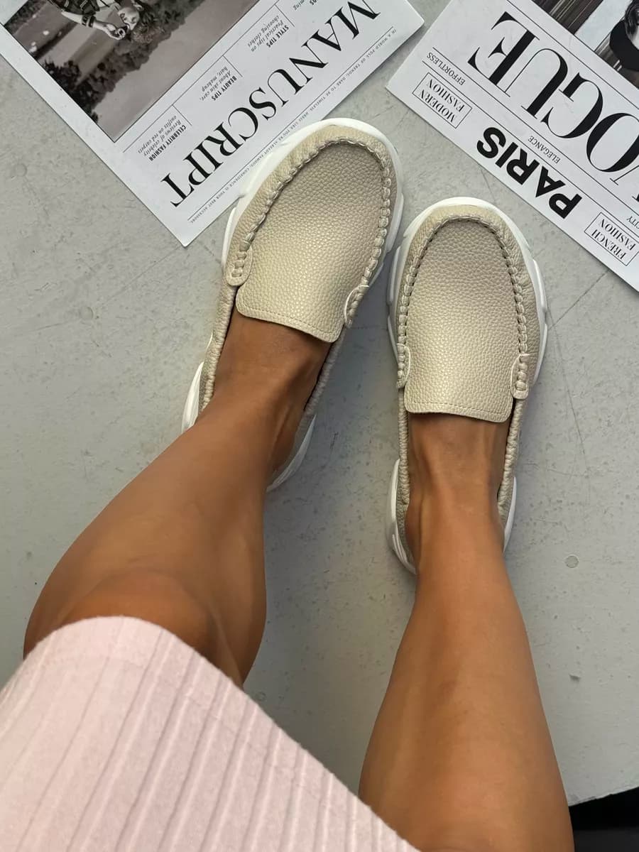 Мокасины женские светлые легкие