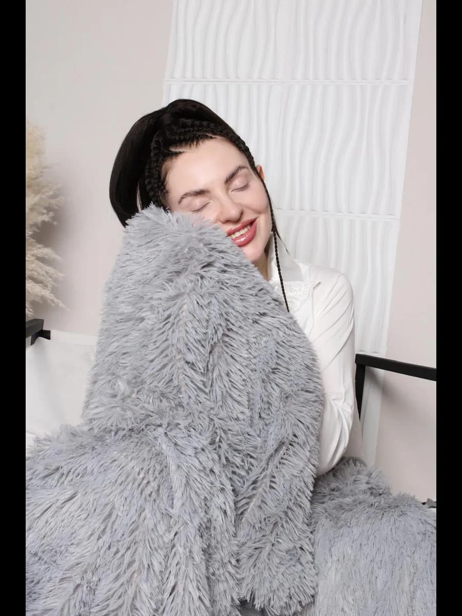 Плед пушистый травка 200х220 евро - фото 1