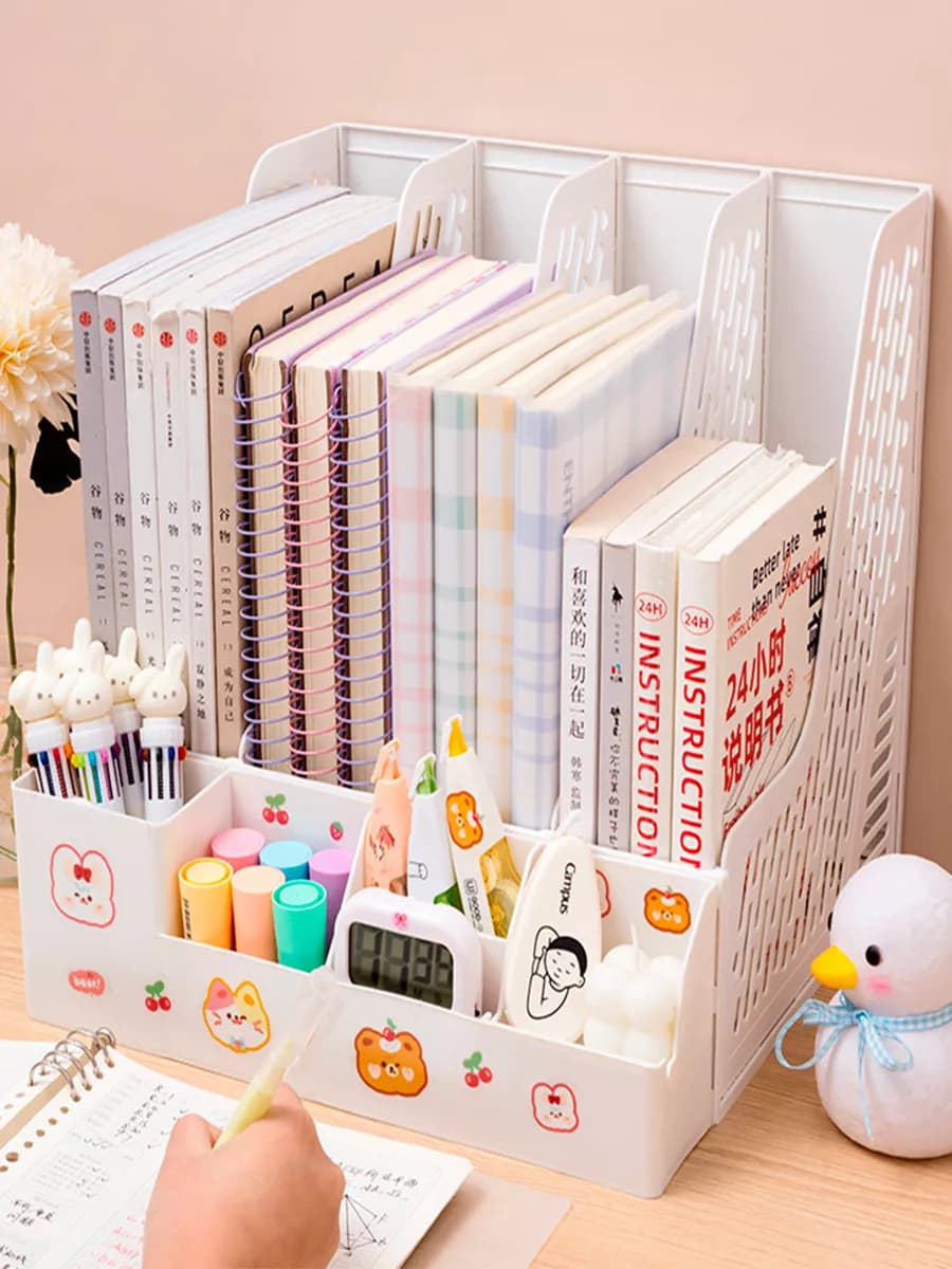 Подставка органайзер для канцелярии книг учебников на стол