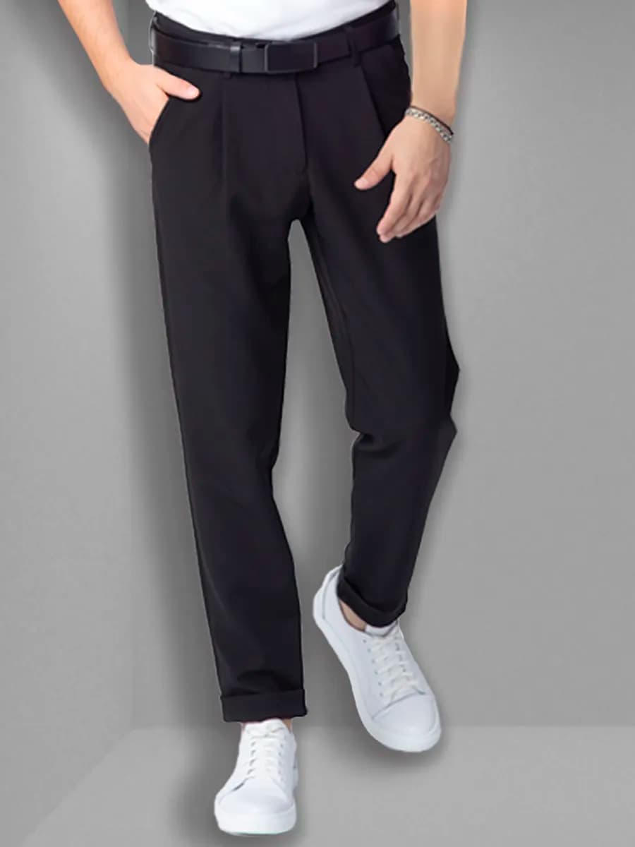 Брюки бананы классические свободные для офиса и школы