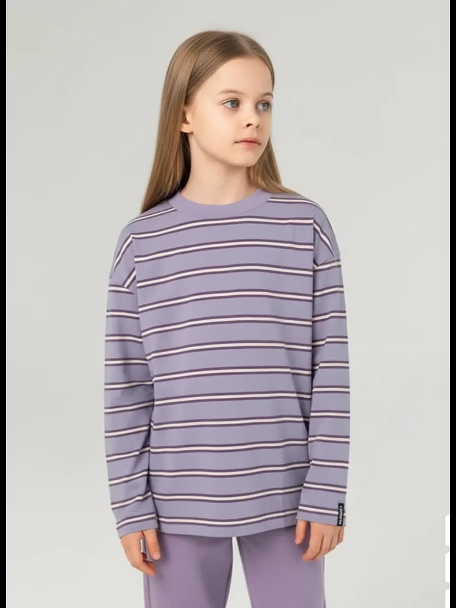 Лонгслив для девочки базовый оверсайз y2k