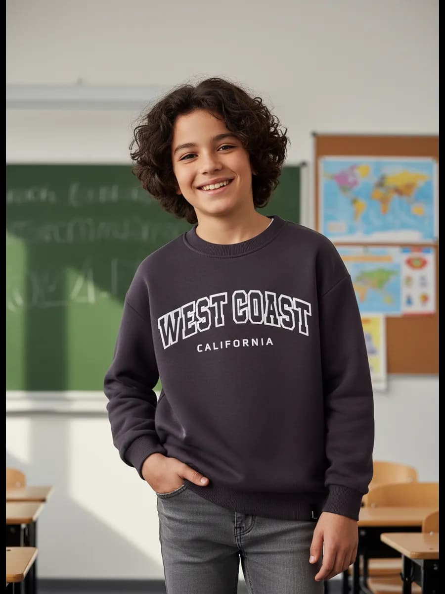 Толстовка свитшот для мальчика в школу