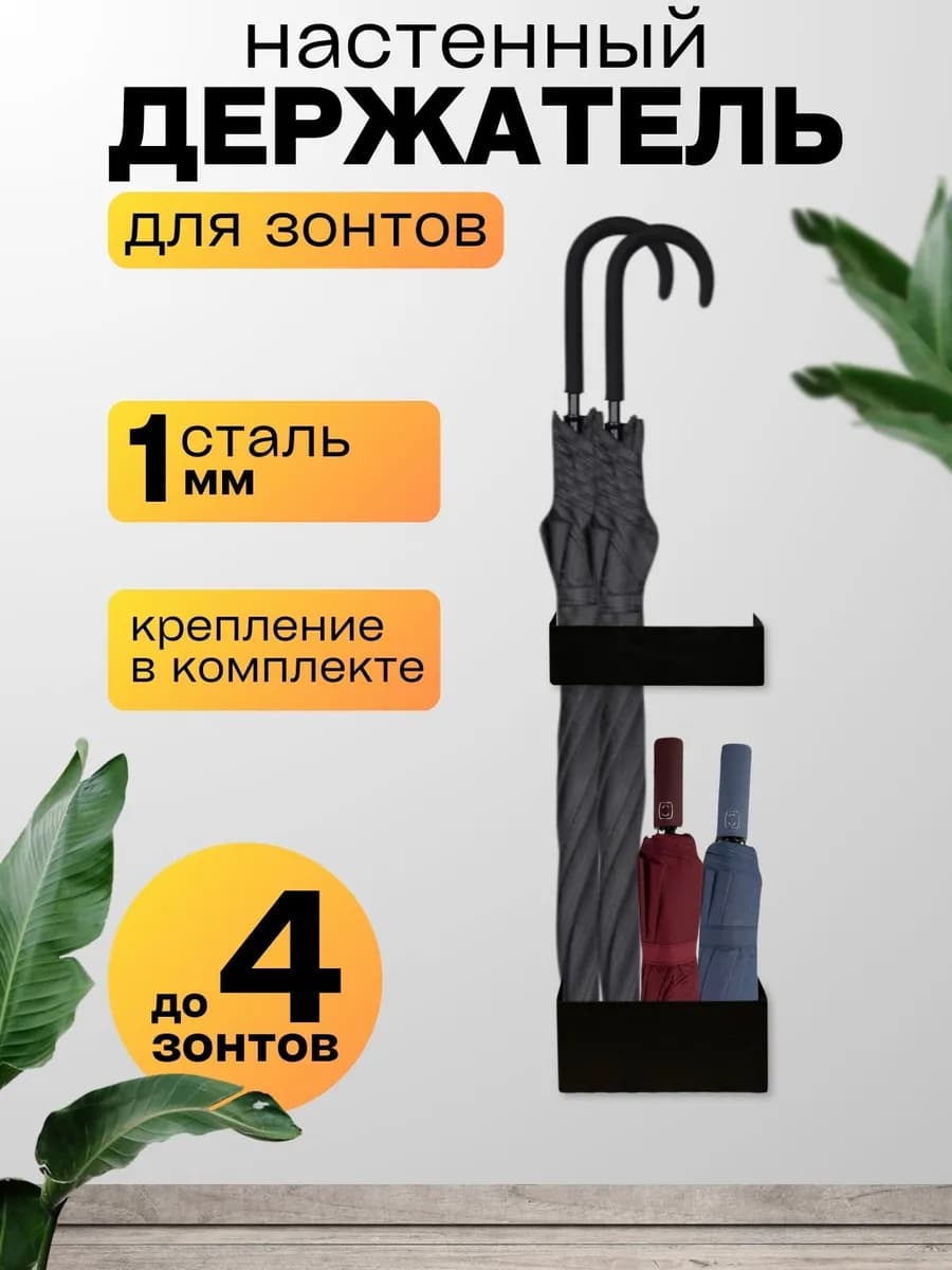 Держатель для зонтов в прихожую настенный