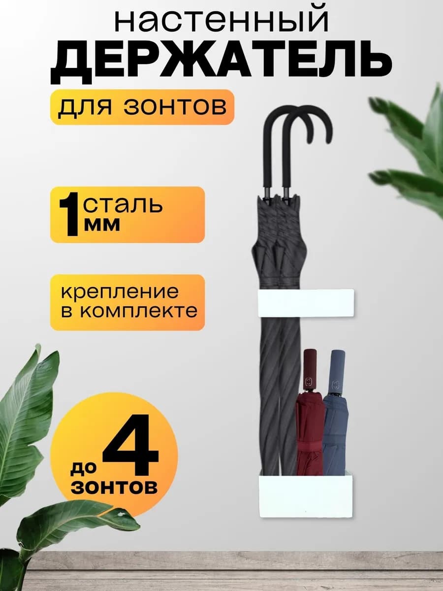 Держатель для зонтов в прихожую настенный