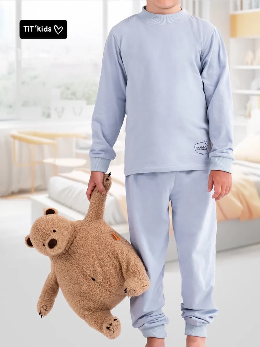 Пижама детская со штанами и кофтой теплая хлопок