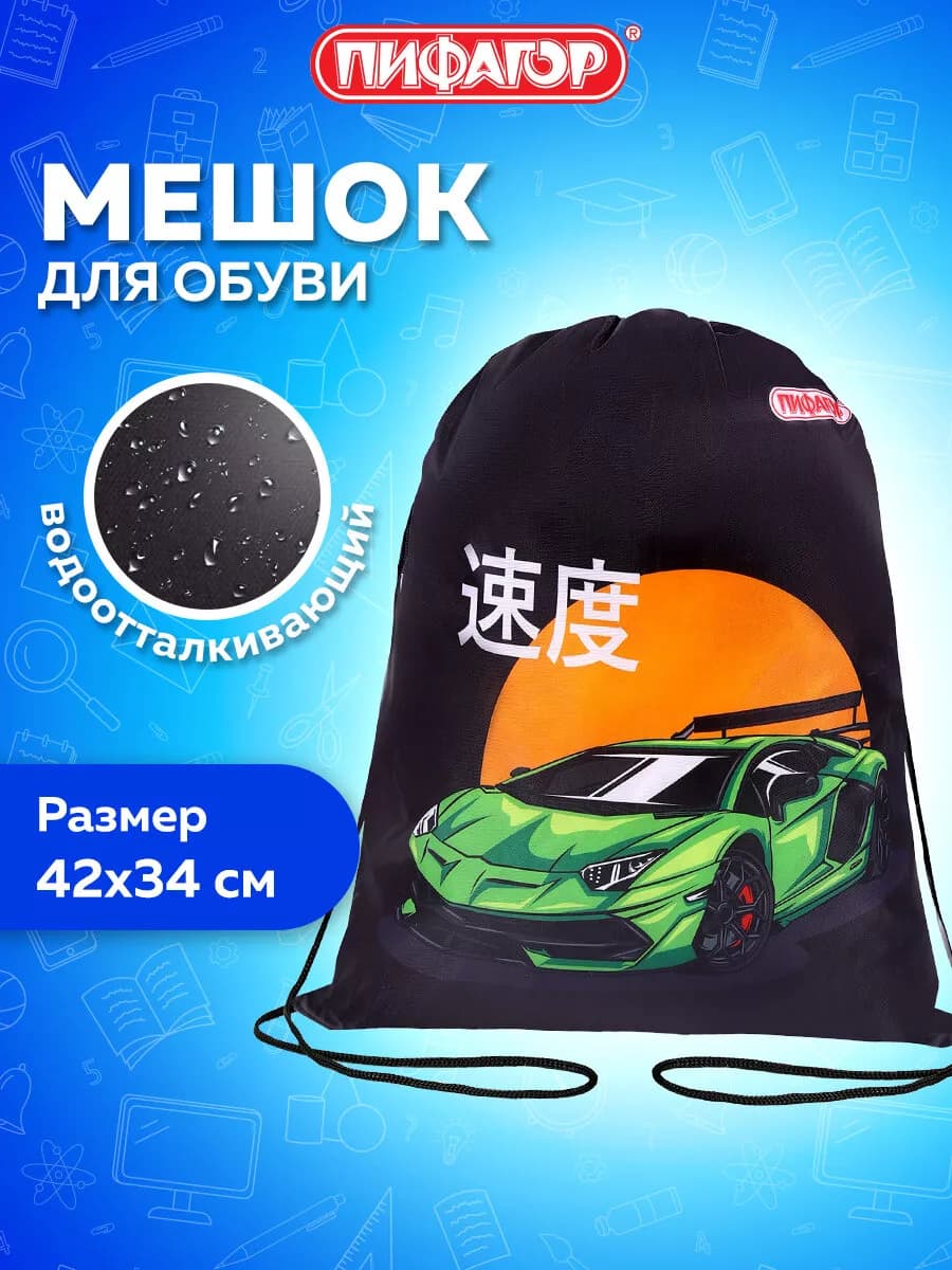 Мешок для обуви, сумка для сменки в школу, чехол плотный