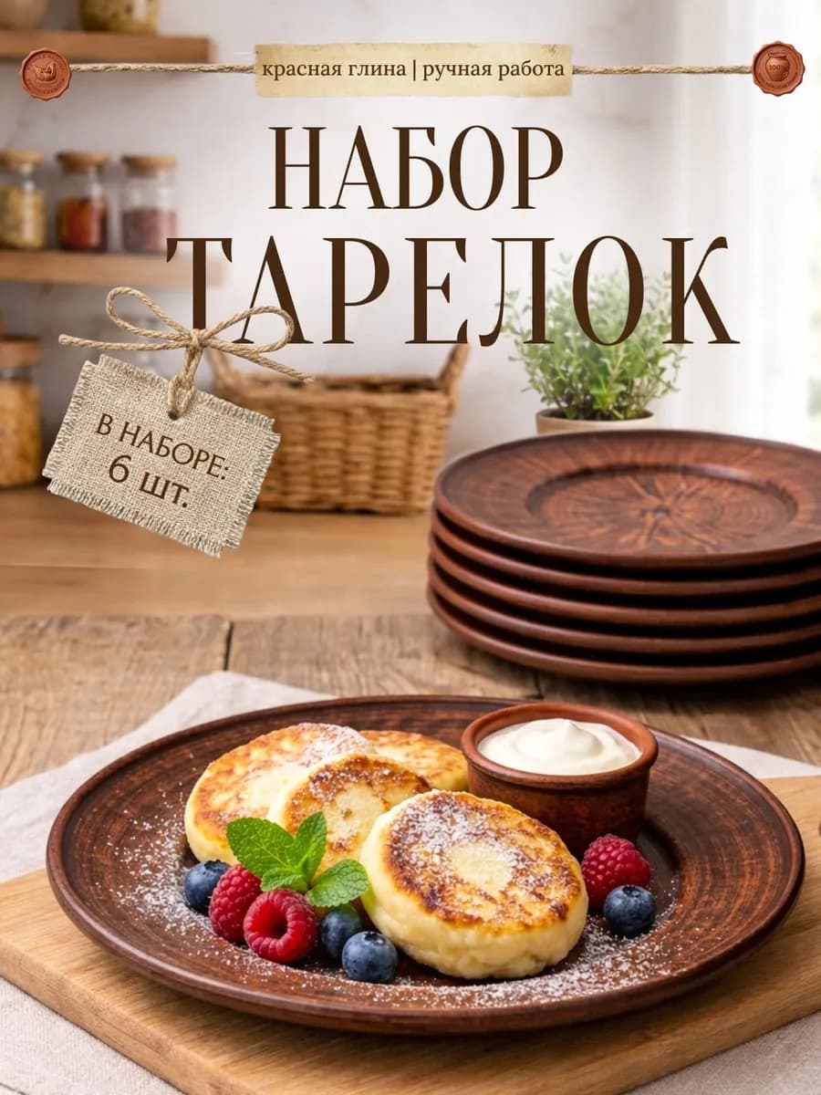 тарелки набор 6 шт