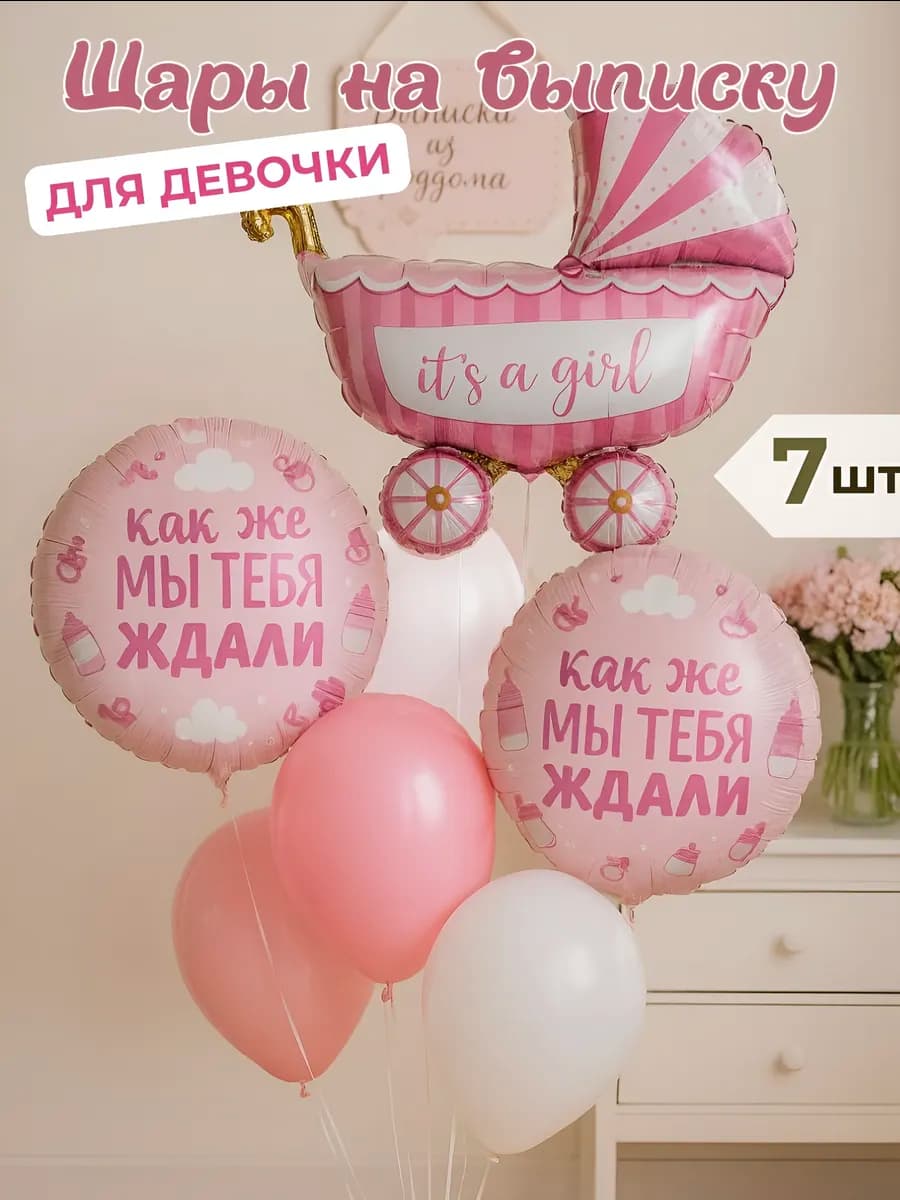 Набор воздушных шаров на выписку новорожденных