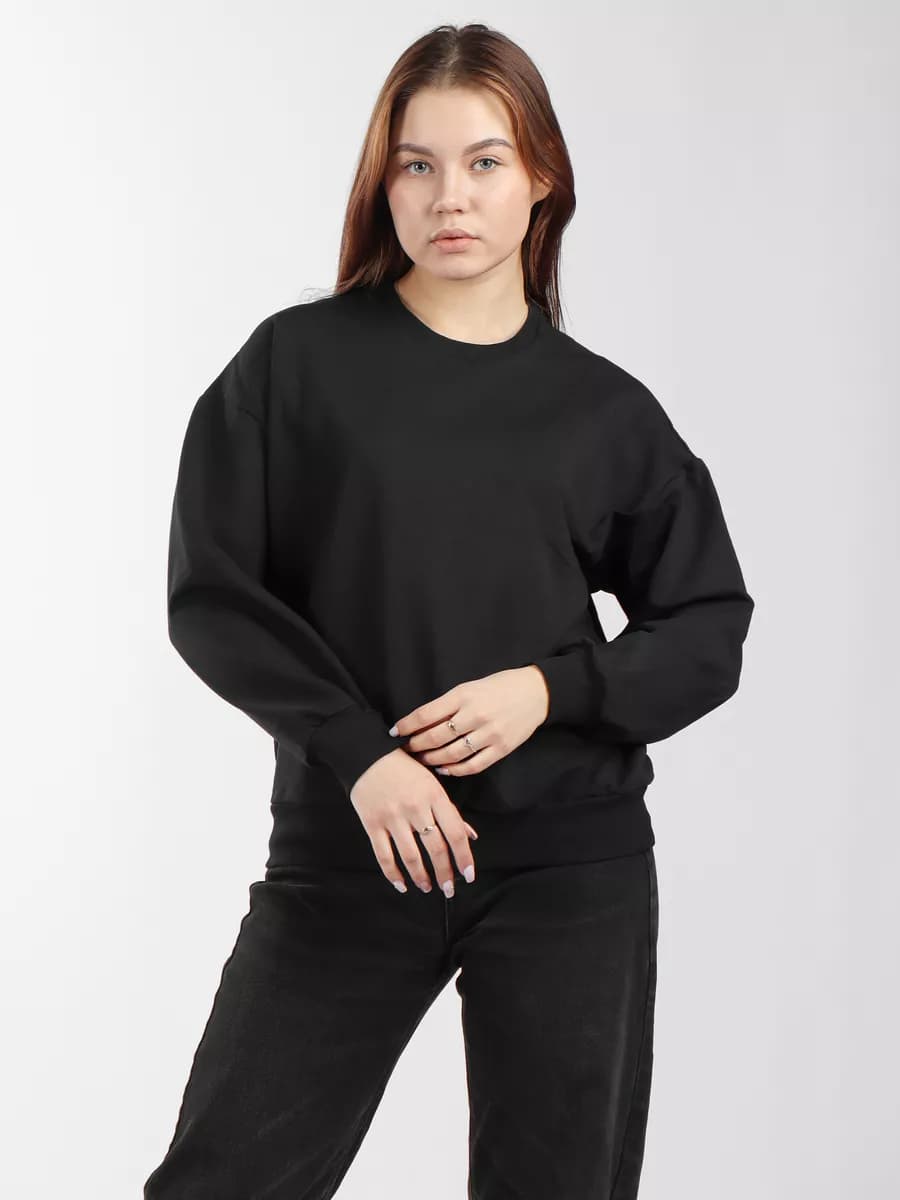 Свитшот свитер оверсайз черный