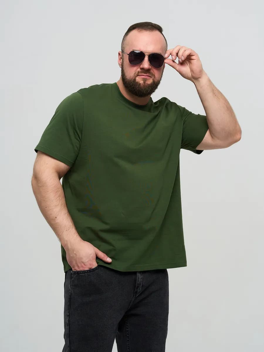 Футболка однотонная больших размеров