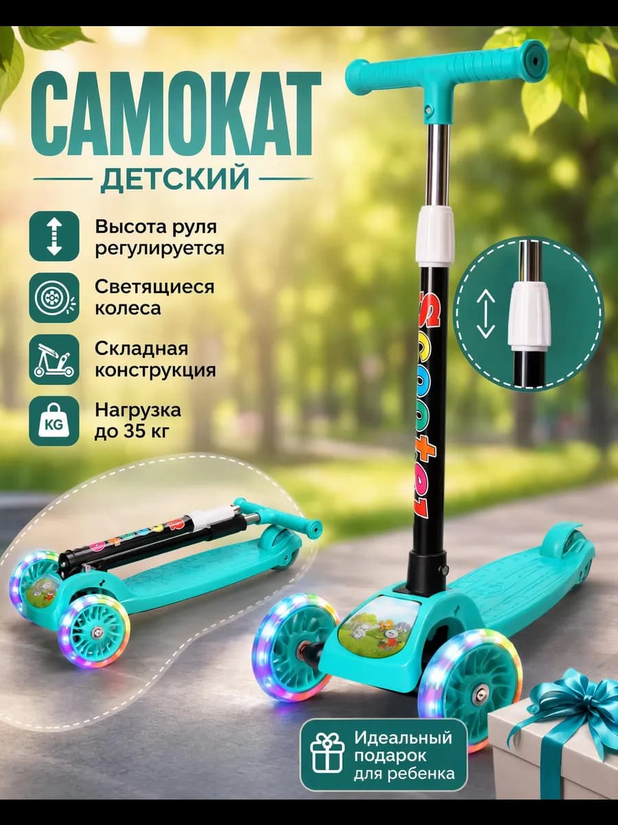Самокат трехколесный детский