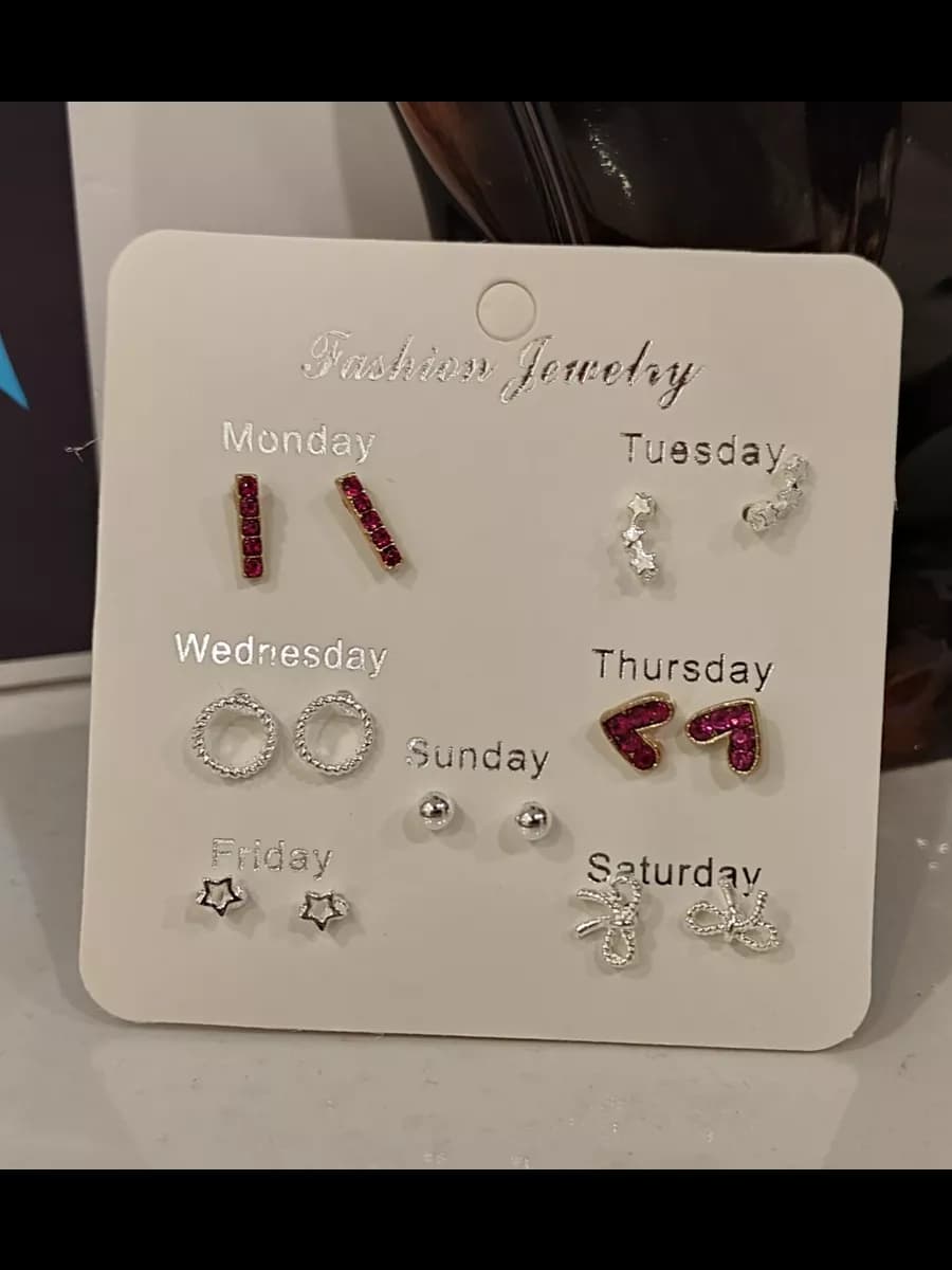 Серьги набор пусеты гвоздики