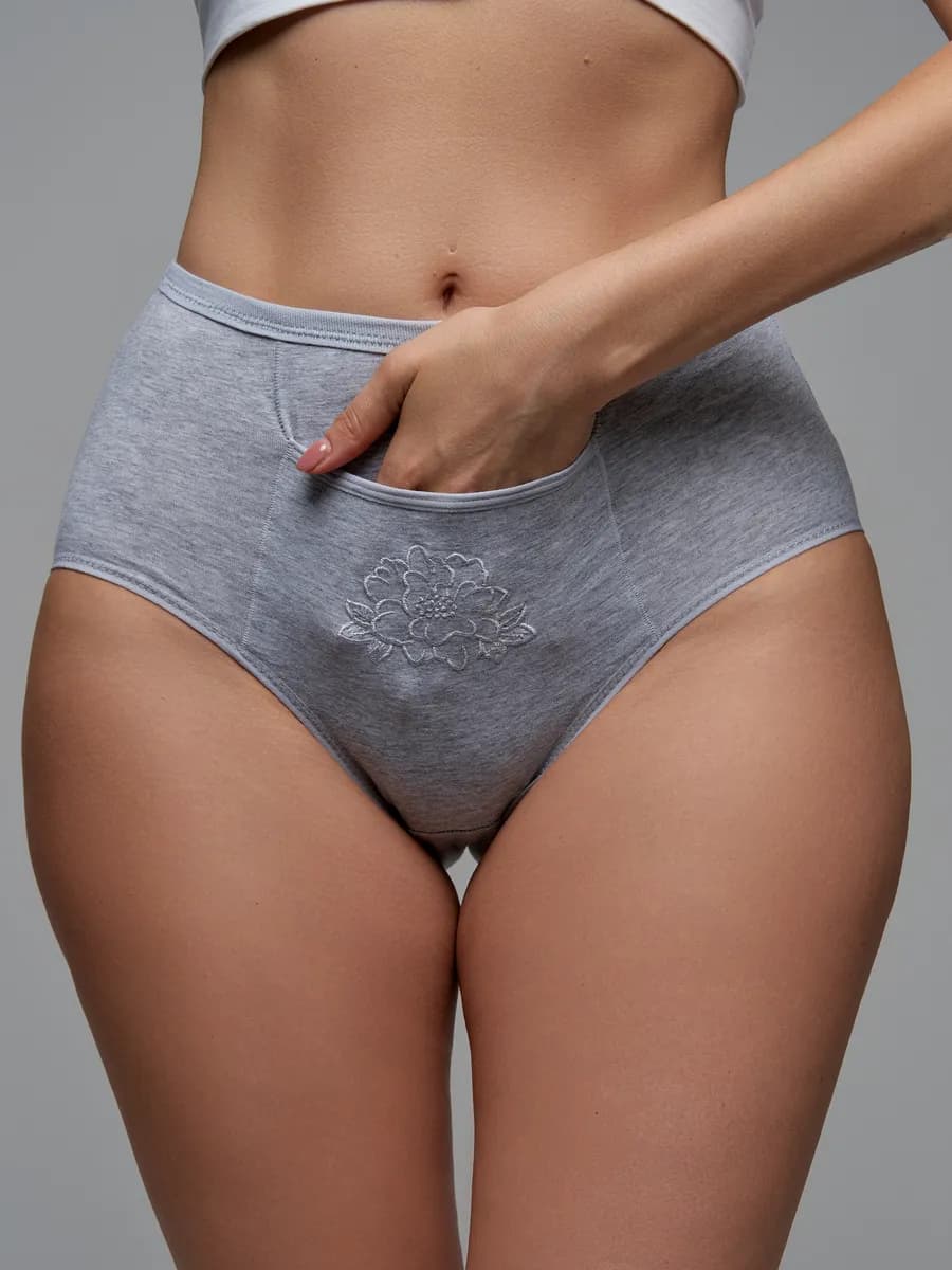 Женские трусы хлопковые с карманом - фото 1