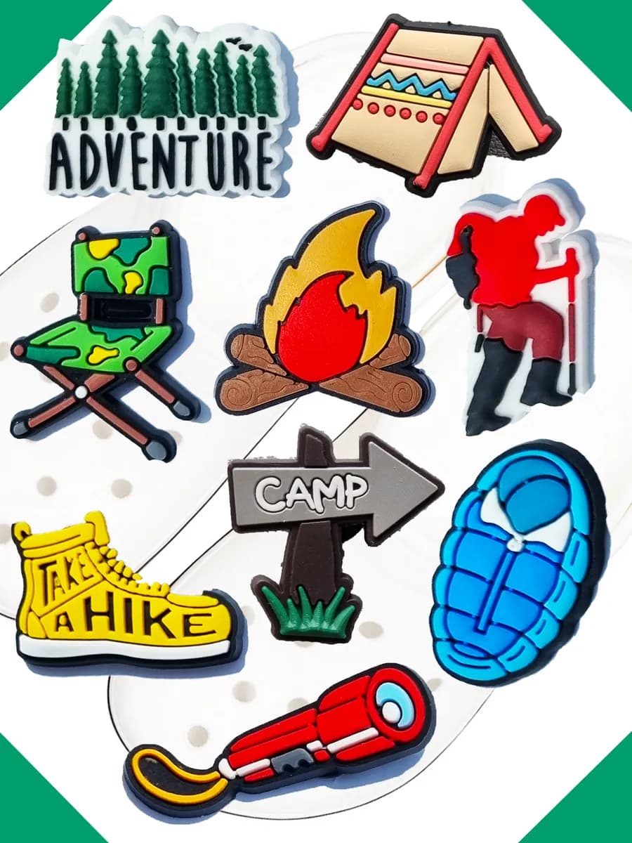 Джибитсы для кроксов набор на crocs клипсы Кемпинг поход