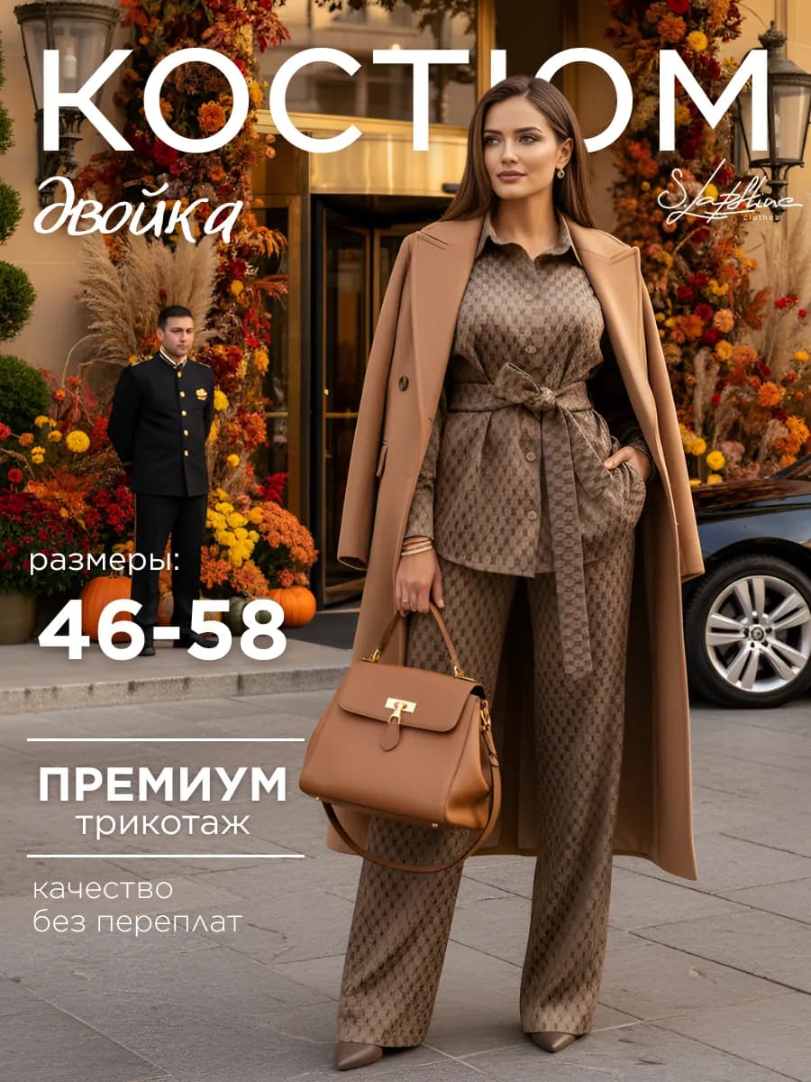 Костюм брючный деловой осенний