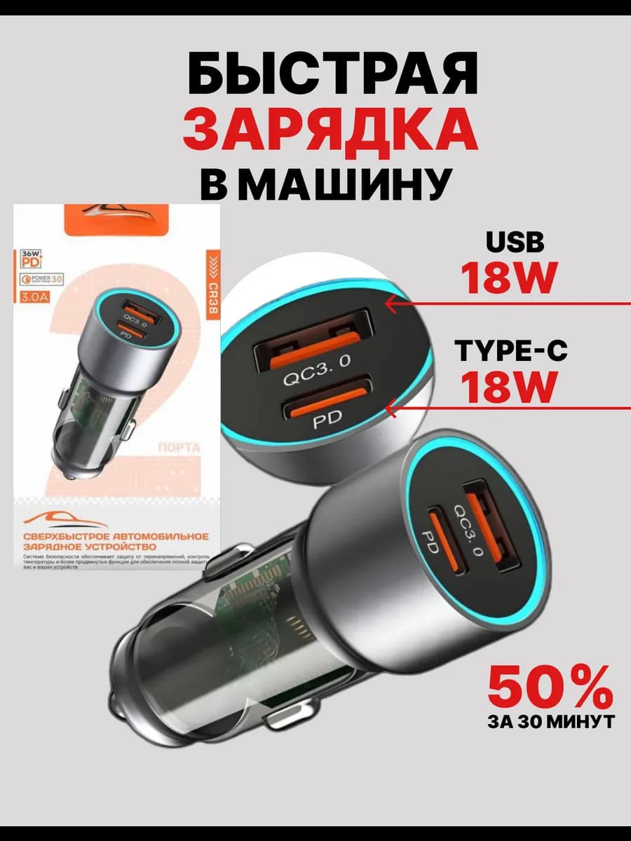 Автомобильное зарядное устройство для телефона