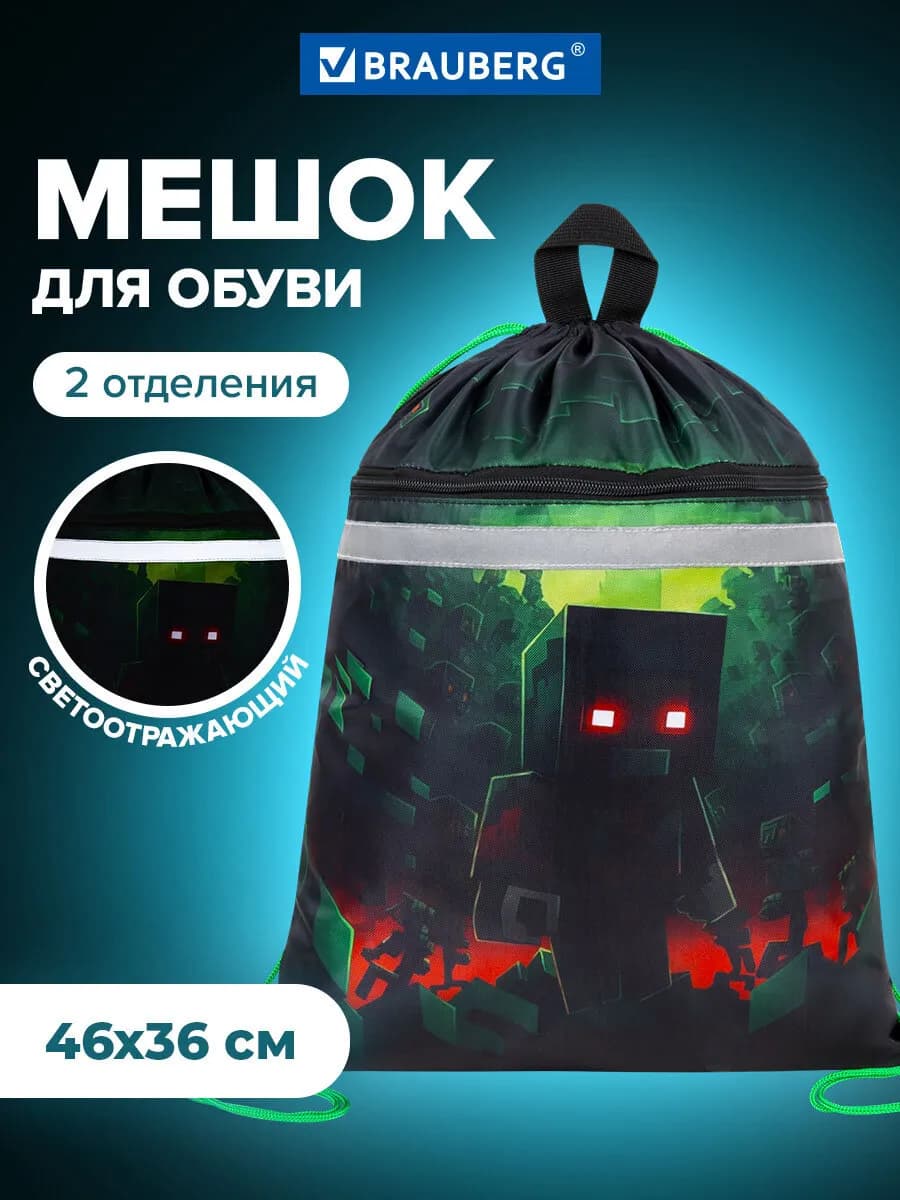 Мешок для обуви, сумка для сменки в школу, чехол плотный