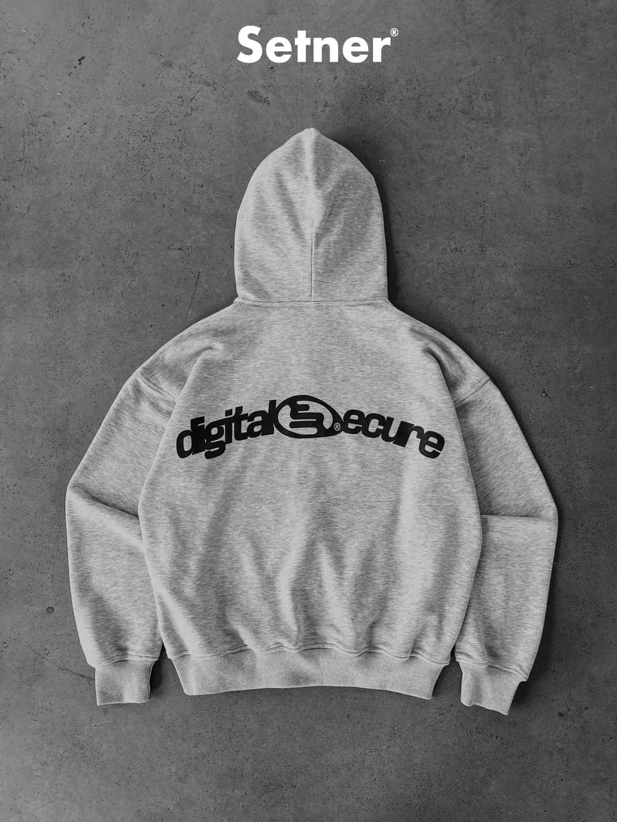 Зип худи оверсайз с принтом