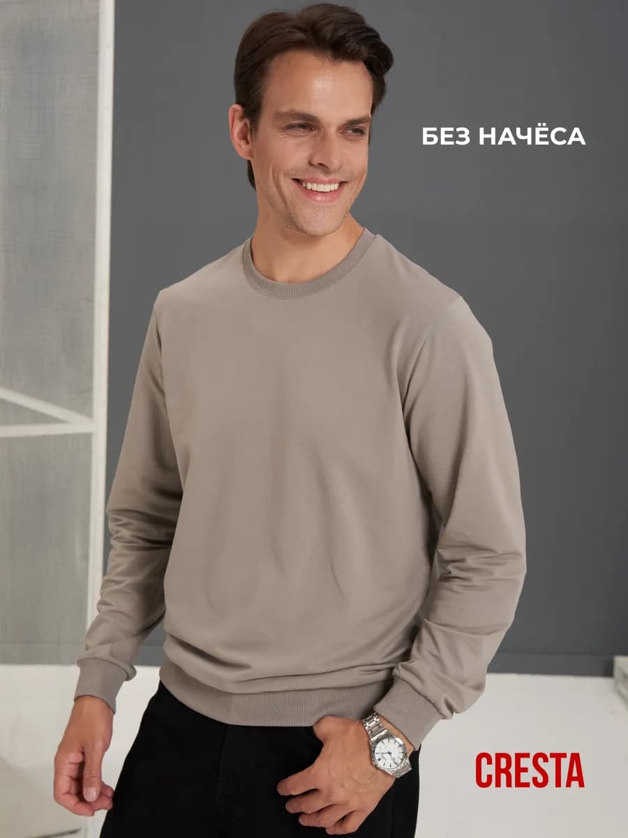 Свитшот без начеса классический базовый