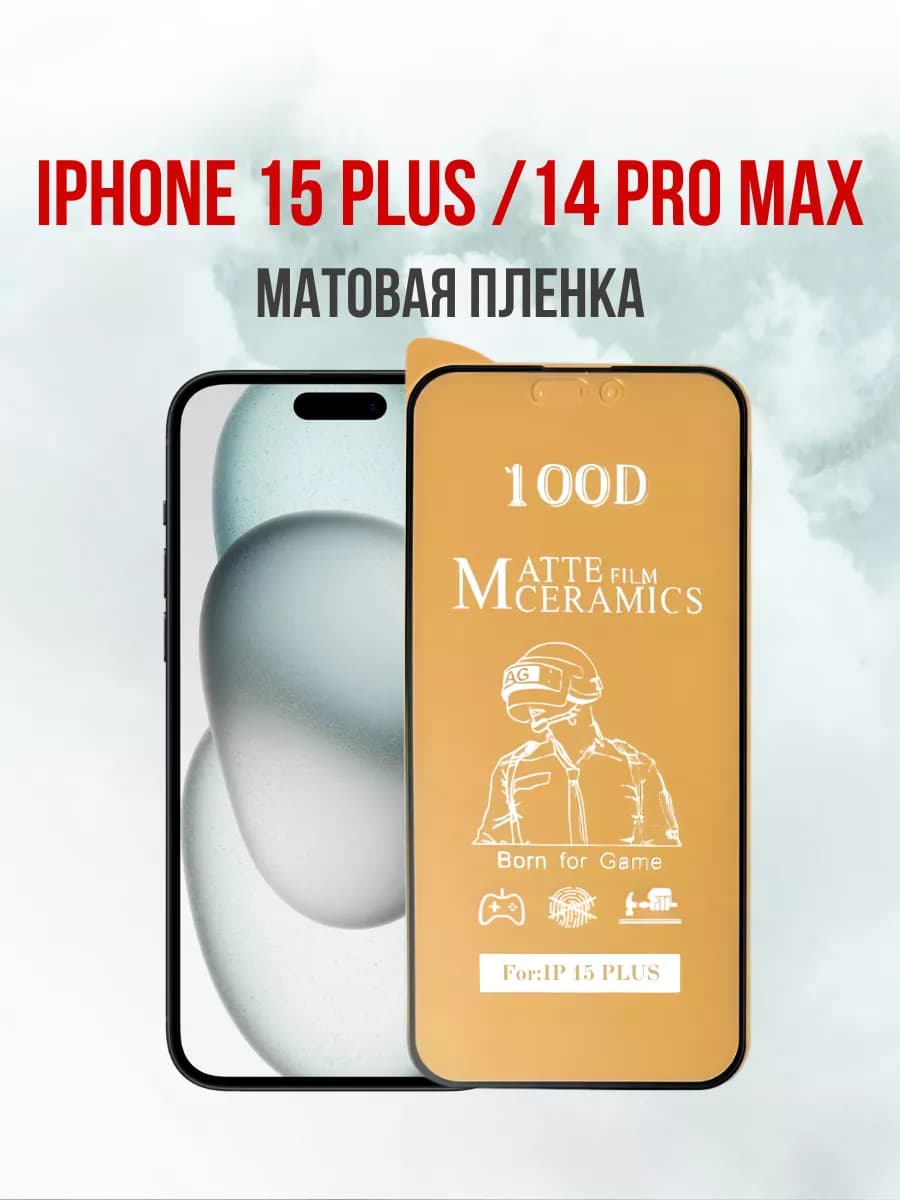 Матовая пленка на iPhone 15 Plus и 14 Pro Max