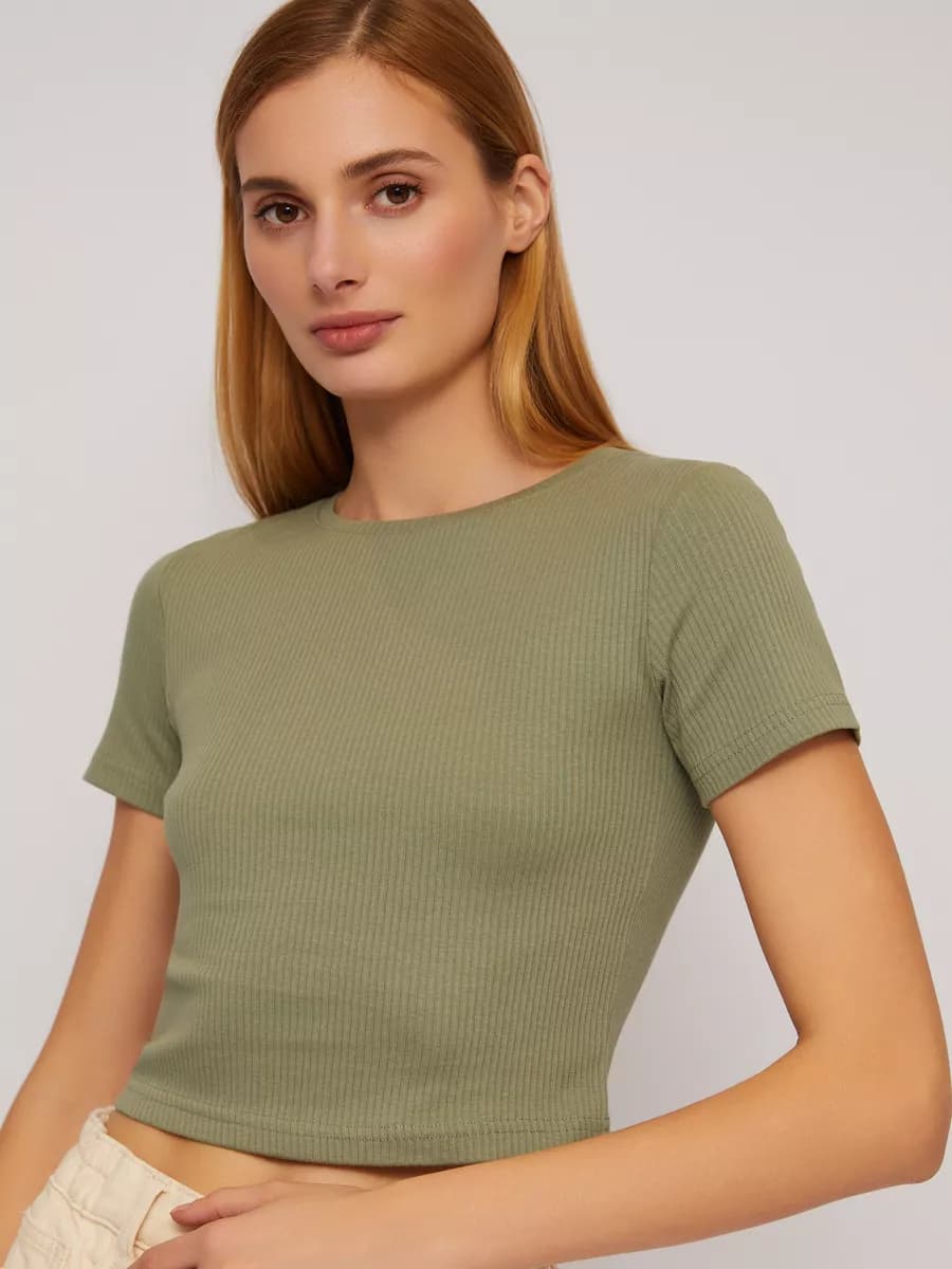 Женский топ-футболка хлопок без принта