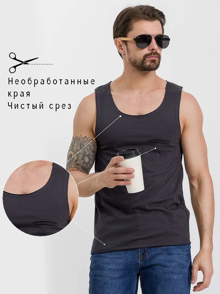 Майка мужская хлопок спортивная