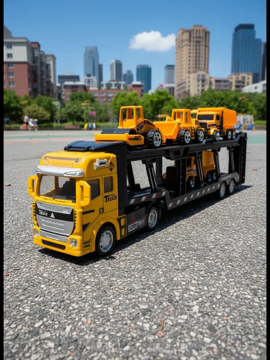 Машинки с автовозом большие металлические строительные