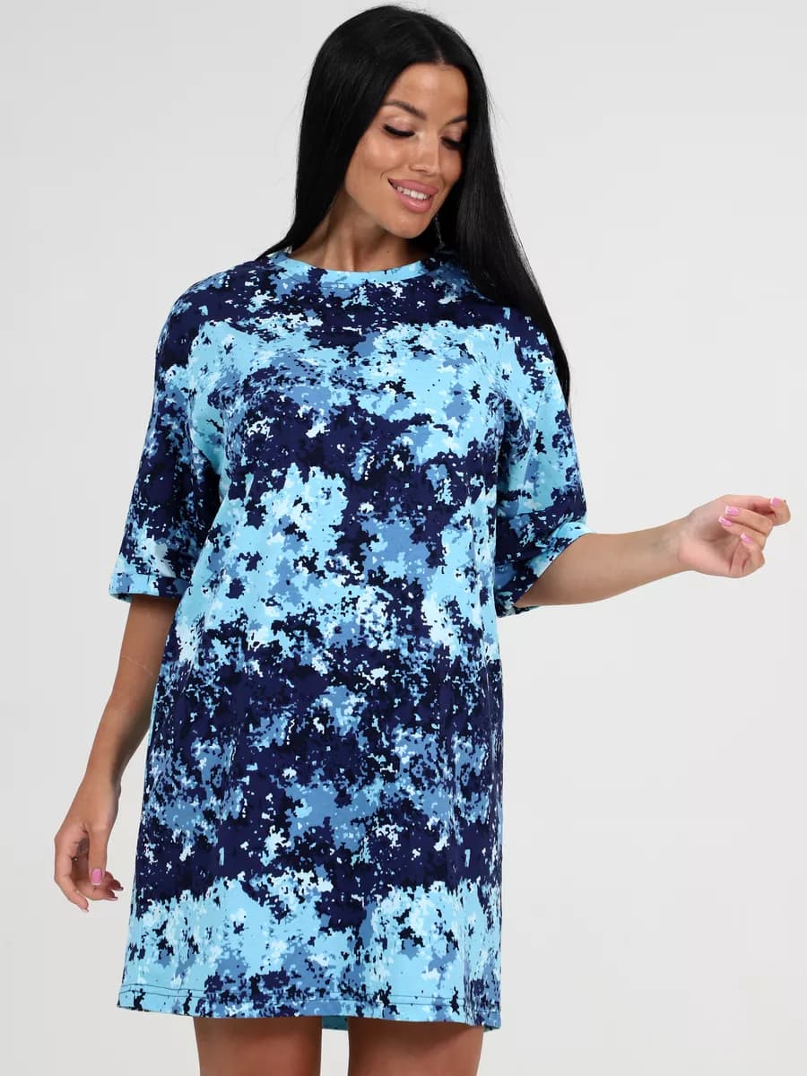 Футболка длинная больших размеров для дома