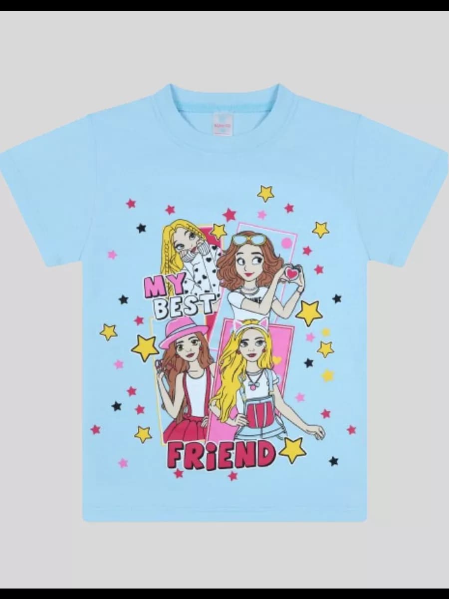 Футболка летняя с принтом детская хлопок - фото 1