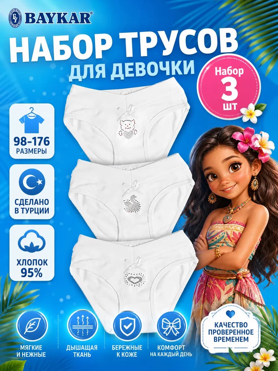 Трусы слипы набор 3 шт