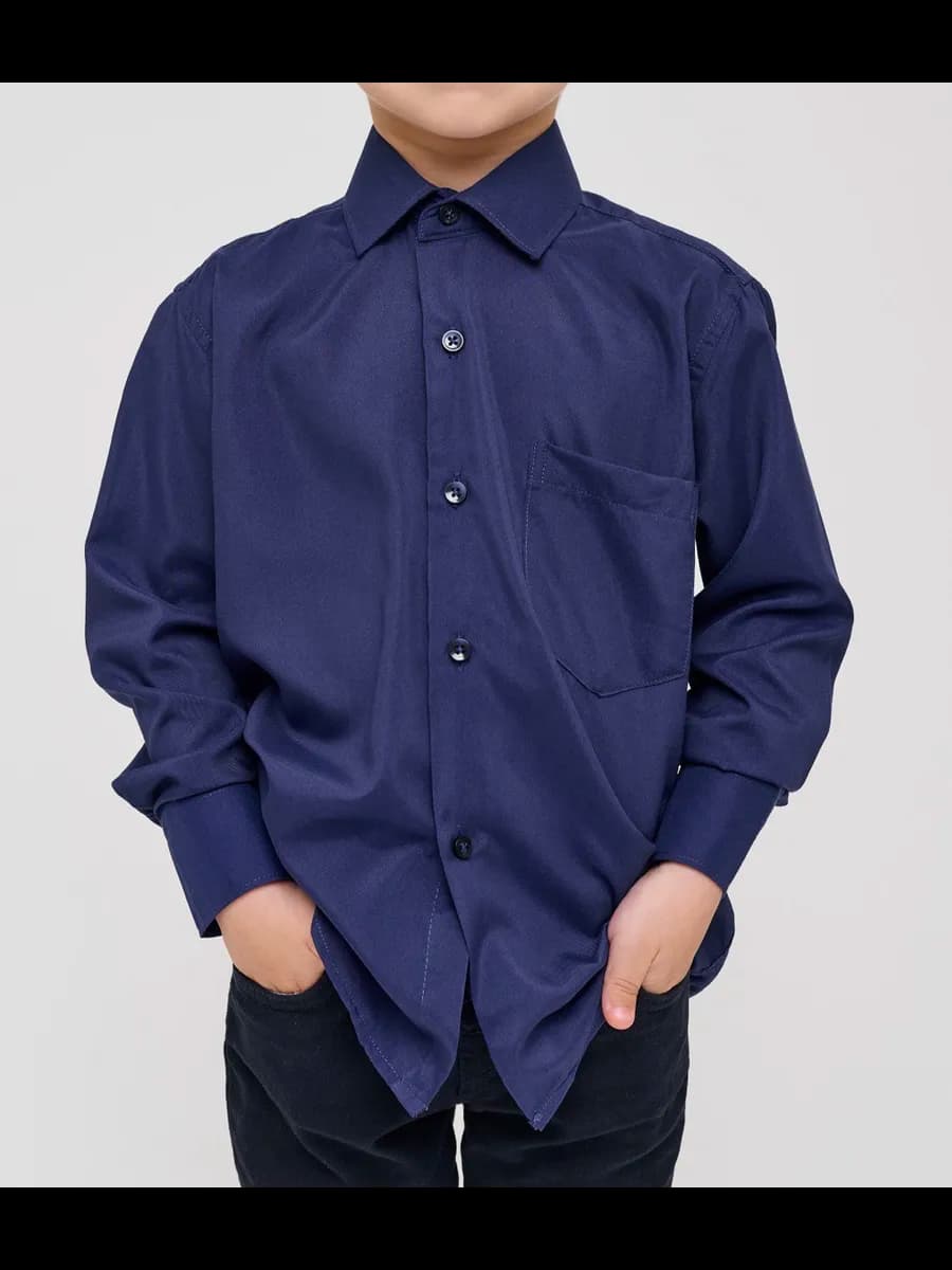 Рубашка с длинным рукавом в школу - фото 1